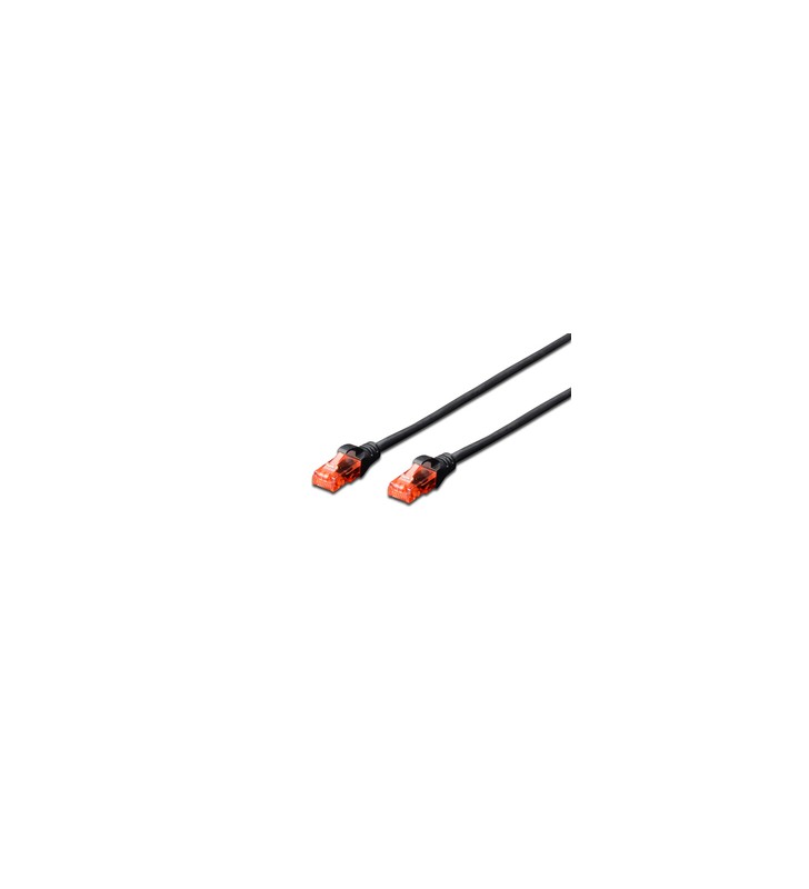 Cat 6 u-utp patch cable cu. pvc/length 1m color black