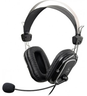 Casti a4tech cu microfon pe casca, control volum pe fir, black, "hs-50" (include timbru verde 0.5 lei) ean 4711421698658