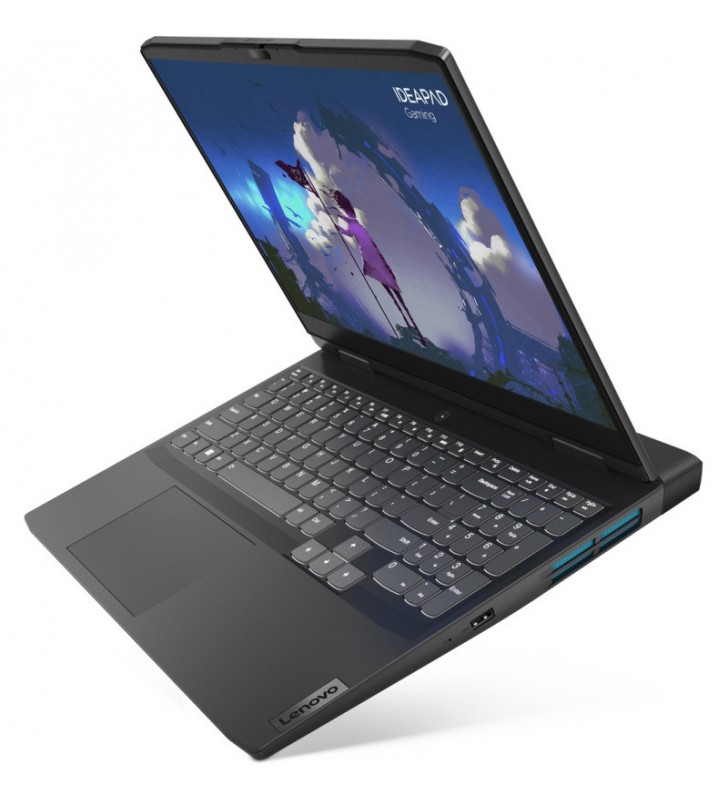 Laptop lenovo gaming 15.6'' ideapad 3 15iah7, fhd ips 120hz, procesor intel® core™ i5-12450h (12m cache, up to 4.40 ghz), 16gb ddr4, 512gb ssd, geforce rtx 3050 4gb, no os, onyx grey