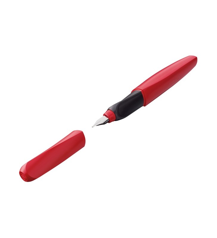 Stilou pelikan twist fiery red, stilou (roșu, cutie cu 1 stilou cu cartus de cerneală, lățimea penei f)