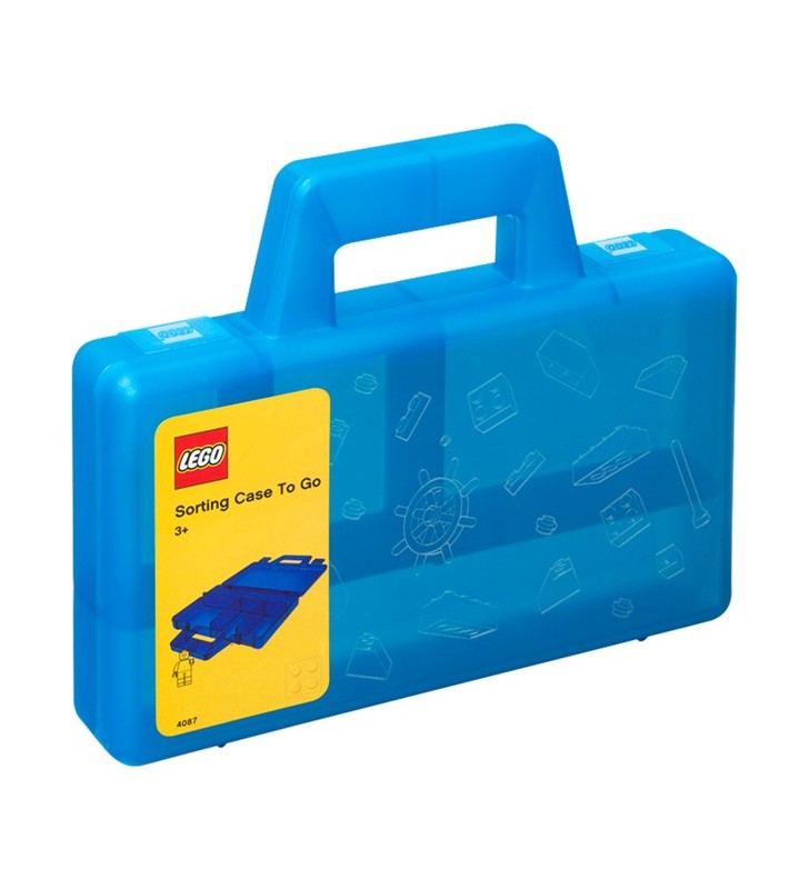 Room copenhaga lego sorting box to go, cutie de depozitare (albastru)