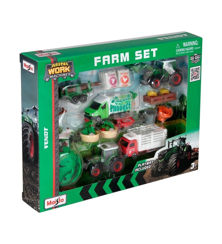 Maisto mini work machines fendt super farm play set model vehicul (cu saltea de joaca)
