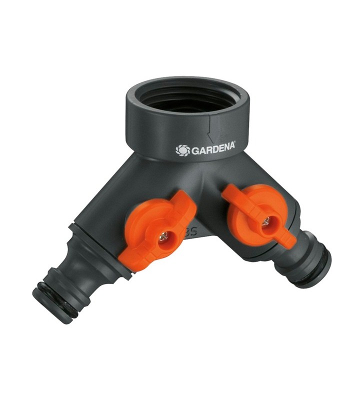Robinet cu 2 cai gardena 940-20, conector robinet (gri/portocaliu, 33,3 mm (g 1"))