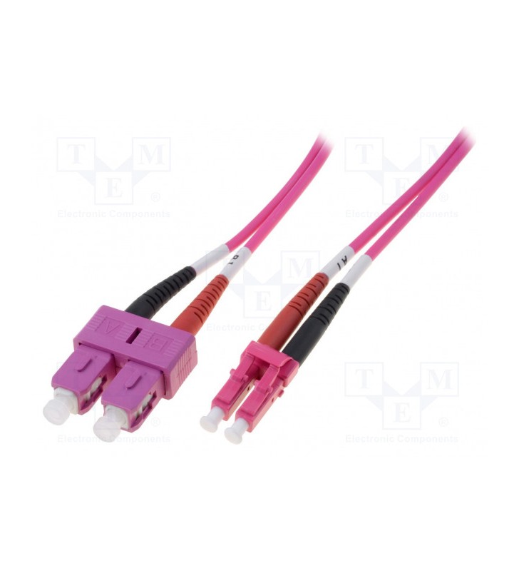 Dk-2532-10-4 digitus fiber patch cord om4 lc/upc,sc/upc 10m lszh purple