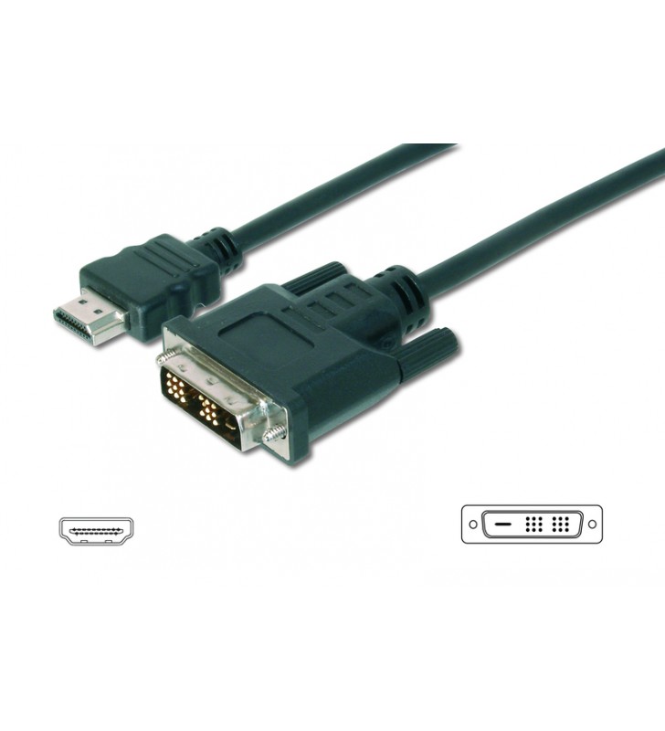 Digitus hdmi adapter cable 3m/type a/m-dvi-d(18+1)/m