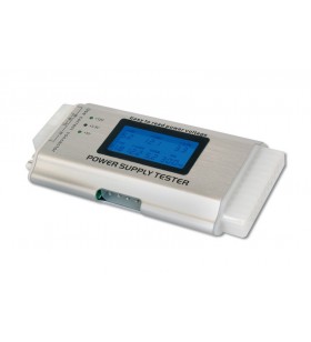 Digitus atx power supply tester with lcd (24pin+4,6,8 pin extension connection, floppy