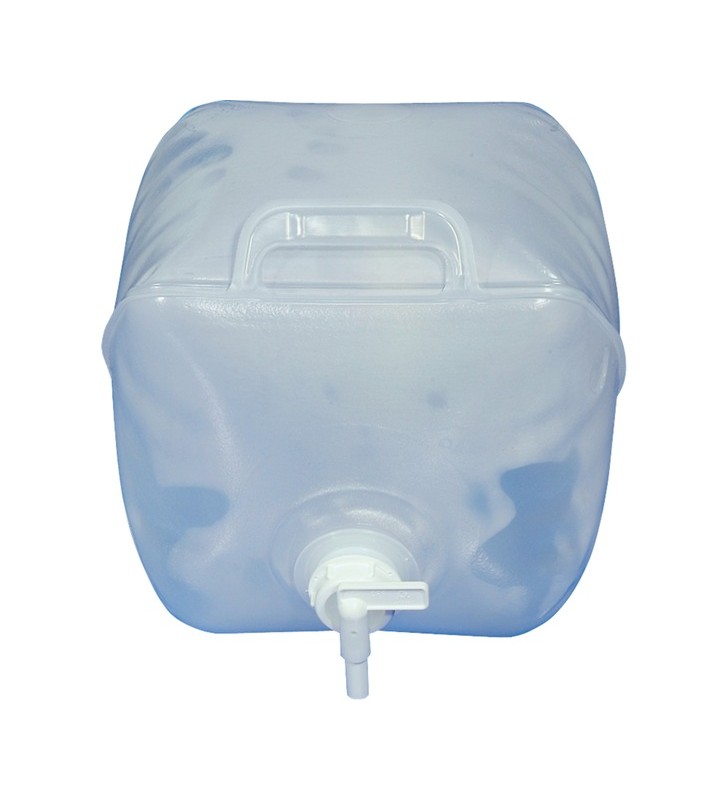 Bidon pliabil katadyn 10 litri, sigur pentru alimente, recipient pentru apa (transparent)