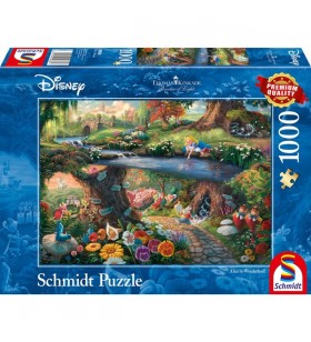 Schmidt games thomas kinkade: painter of light - disney - alice in wonderland, puzzle (1000 bucăți)