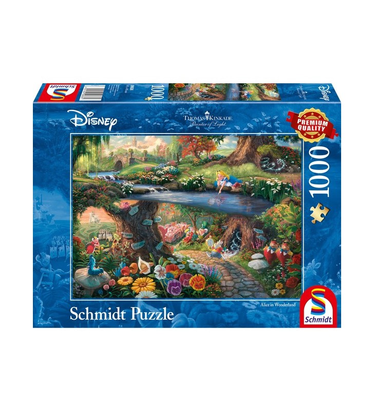 Schmidt games thomas kinkade: painter of light - disney - alice in wonderland, puzzle (1000 bucăți)