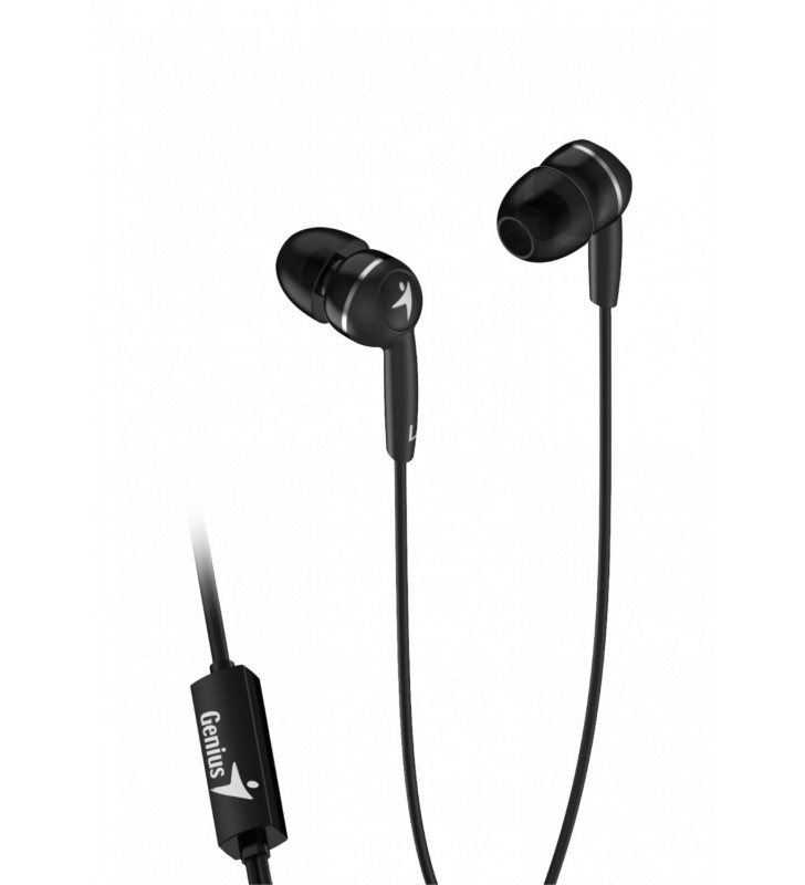 Casti genius  smartphone (intraauriculare) cu microfon, "hs-m320", in-ear, black "31710005412" (include timbru verde 0.1 lei