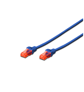 Cat 6 u-utp patch cable cu. pvc/length 2m color blue