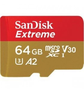 Sandisk sdsqxa2-064g-gn6aa sandisk extreme microsdxc 64 gb 160/60 mb/s a2 c10 v30 uhs-i u3 actioncam