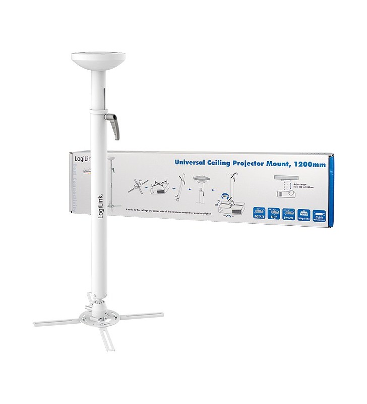 Logilink bp0053 logilink - projector mount, arm length 820-1200 mm, white