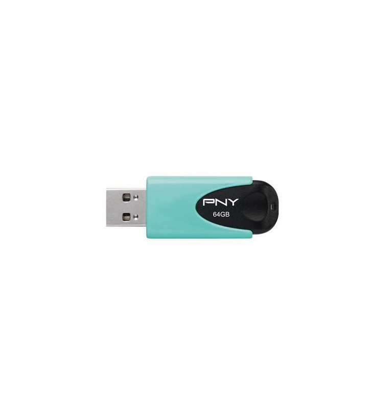 Pny 64gb attaché 4 usb flash drive usb type-a 2.0 turquoise