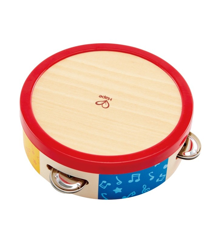 Hape tamburin colorat, instrument muzical