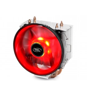 Cooler deepcool cpu universal, soc lga115x/775 &amp fmx/amx, al+cu, 3x heatpipe, red led fan 120x25mm, 130w ''gammaxx 300r"