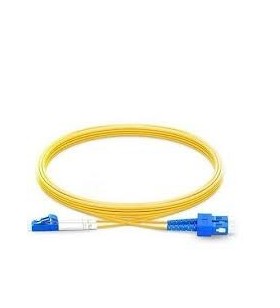 15m lc upc/ sc upc duplex 2.0mm pvc 9/125 single mode fiber patch cable
