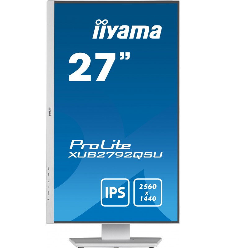 Iiyama prolite xub2792qsu-w5 monitoare lcd 68,6 cm (27") 2560 x 1440 pixel full hd led alb