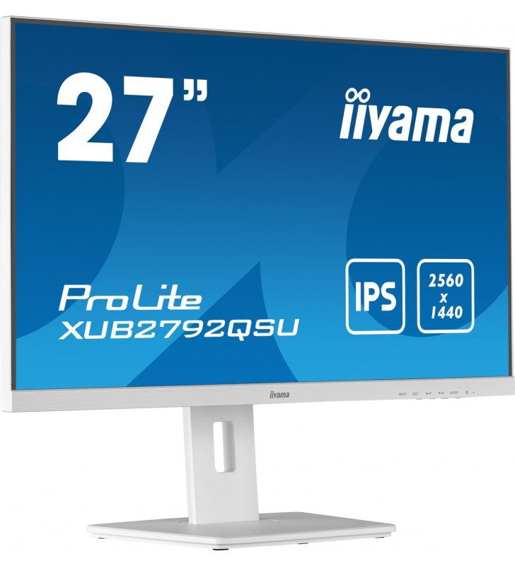 Iiyama prolite xub2792qsu-w5 monitoare lcd 68,6 cm (27") 2560 x 1440 pixel full hd led alb