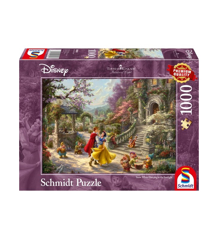 Schmidt games thomas kinkade studios: painter of light - disney albă ca zăpada - dans cu prințul, puzzle (1000 bucăți)