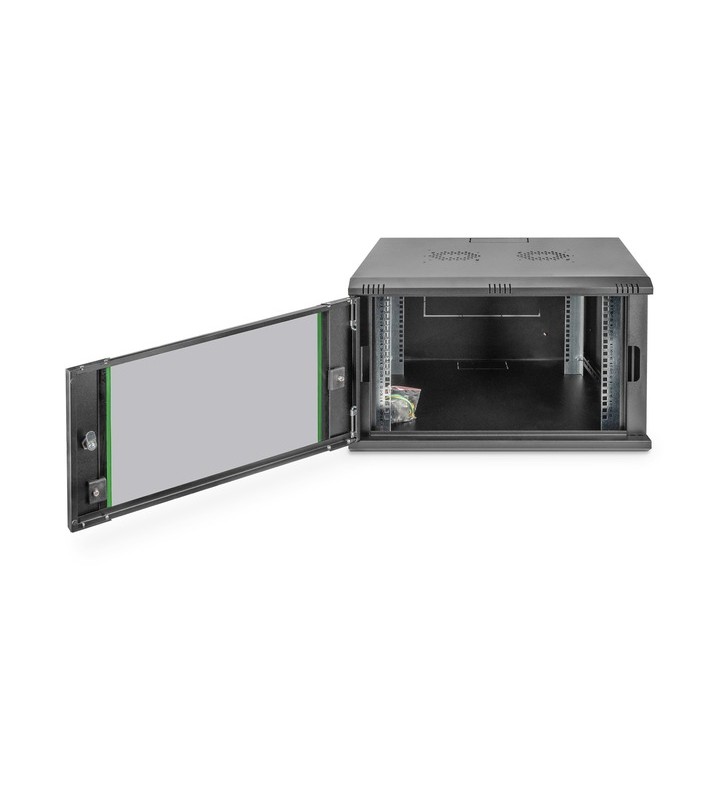 Carcasa de perete digitus seria dynamic basic - 600x600 mm (lxd), dulap it (negru, 7 unități de înălțime)
