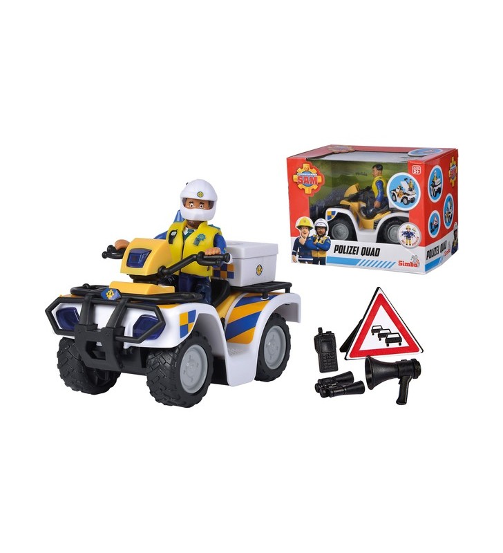 Simba fireman sam police quad bike vehicul de jucărie (cu figură)