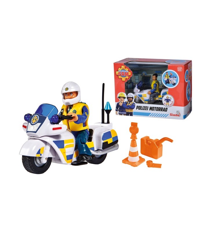 Simba pompierul sam poliția motocicletă vehicul de jucărie (cu figură)