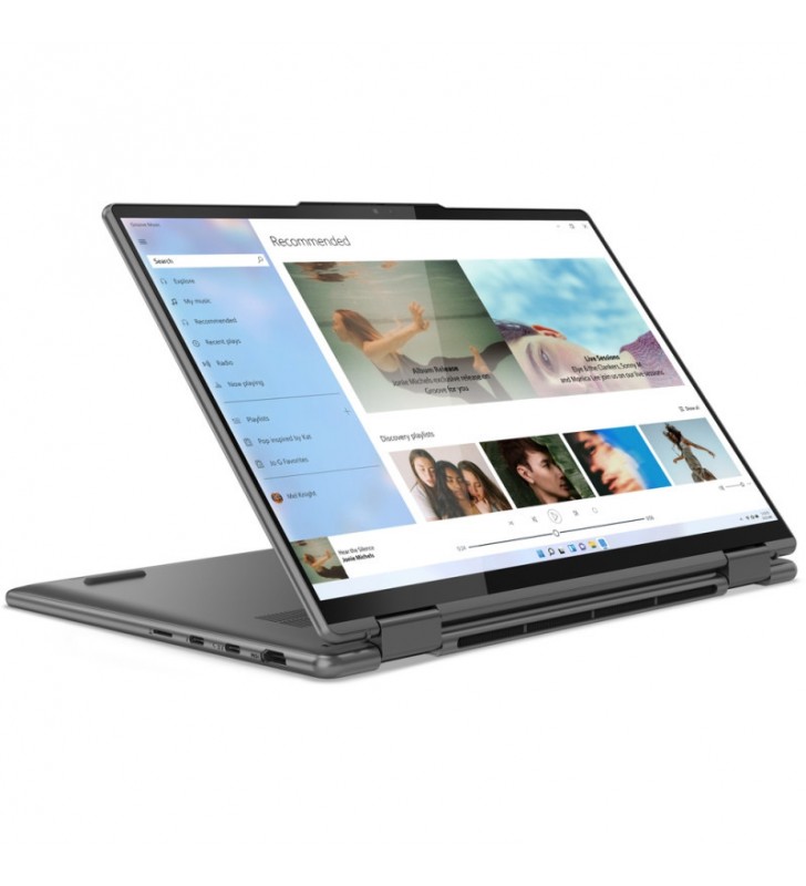 Ultrabook lenovo 14'' yoga 7 14ial7, 2.8k oled touch 90hz, procesor intel® core™ i5-1240p (12m cache, up to 4.40 ghz), 16gb ddr5, 512gb ssd, intel iris xe, win 11 home, storm grey, 3yr onsite premium care