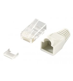 Logilink mp0023 logilink - plug connector cat.6 rj45 100pcs. set, unshielded, grey