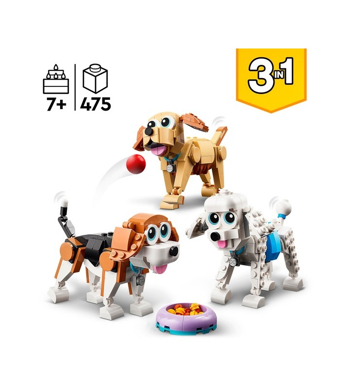 Jucărie de construcție lego 31137 creator 3 în 1 câini drăguți