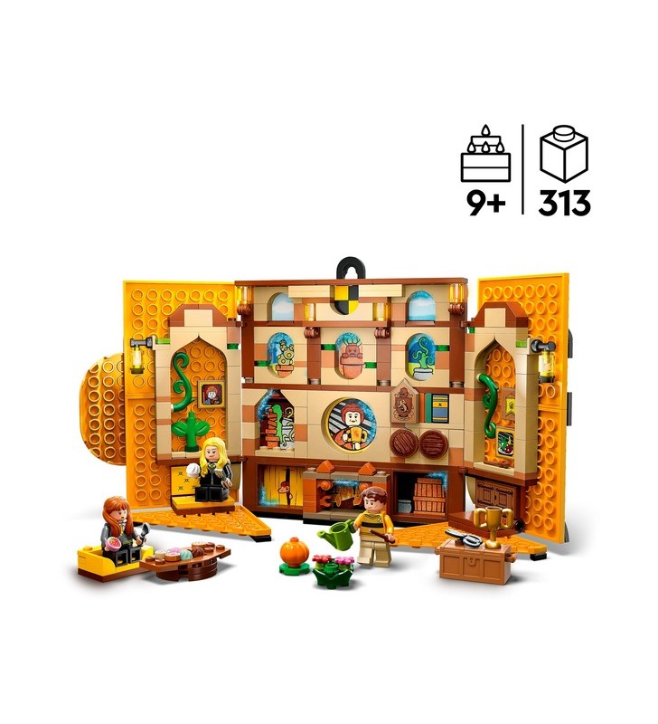 Jucărie de construcție lego 76412 harry potter banner casa hufflepuff