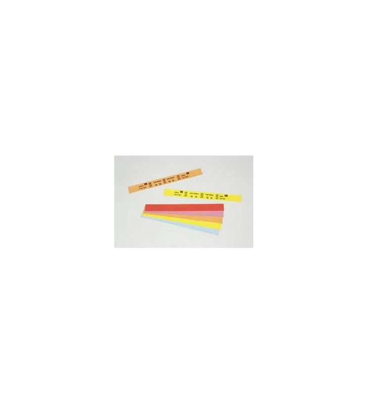 Wristband, polypropylene, 1x10in (25.4x254mm) direct thermal, z-band splash, adhesive closure, cartridge, 350/roll, 6/box, yell