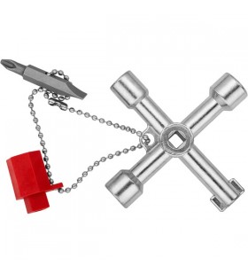 Knipex cheie dulap comutator 00 11 03, cheie tubulară (pentru dulapuri comune și sisteme de bariere)