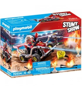 Playmobil 70554 jucărie de construcție kart cu motor de pompieri stunt show