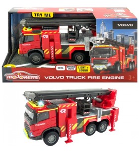 Majorette volvo camion de pompieri, vehicul de jucărie (roșu, cu lumină și sunet)