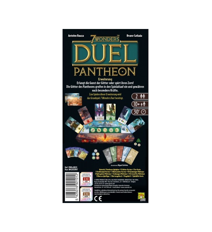 Asmodee 7 wonders duel - pantheon, joc de societate (extensie)