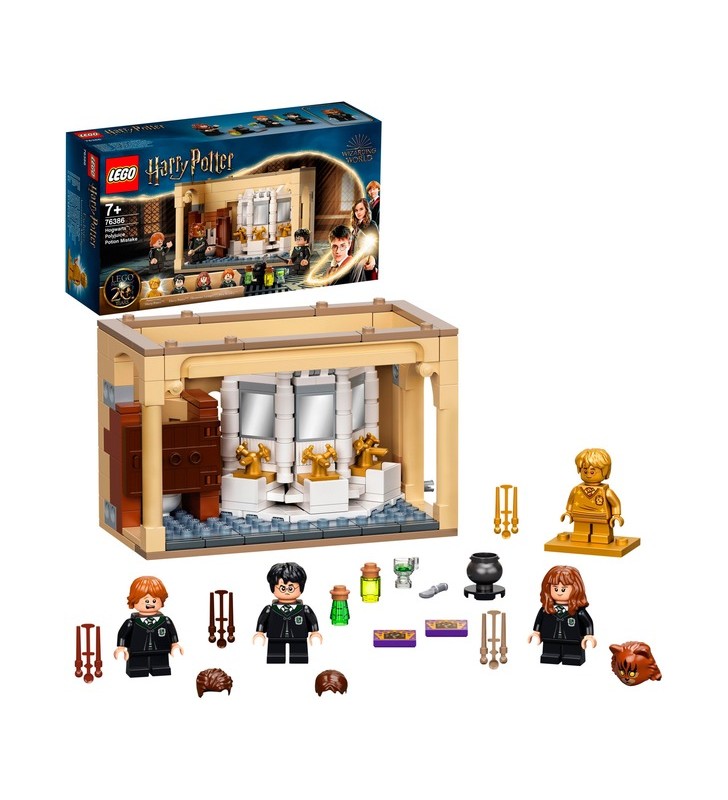 Jucărie de construcție lego 76386 harry potter hogwarts gone polysuc potion (setul de aniversare a 20-a cu harry ca minifigurină de aur)