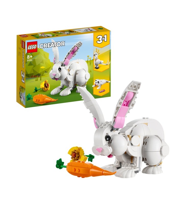 Jucărie de construcție lego 31133 creator 3în1 iepure alb