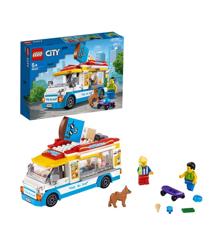 Jucărie de construcție lego 60253 city camion cu înghețată