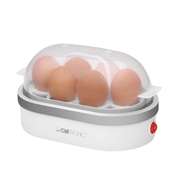 Aparat de gătit ouă clatronic ek 3497 (argintiu alb)