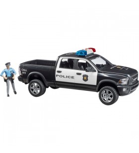Camion de poliție bruder ram 2500, model de vehicul (alb/negru, inclusiv polițist)