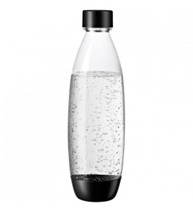 Sticla de plastic sodastream fuse, 1 l, pachet de 2, ulcior (transparent/negru, pentru barbotatoare duo)