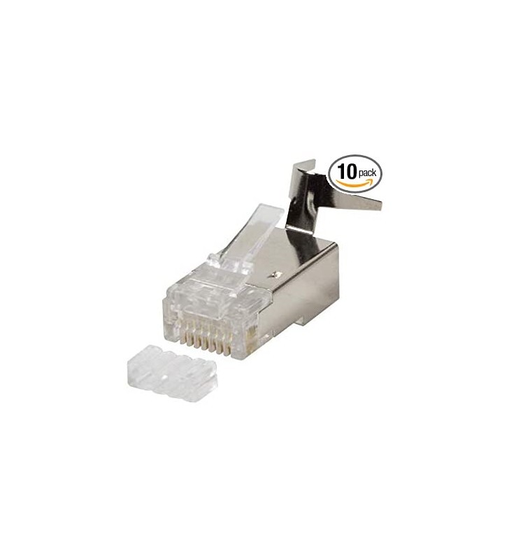 Logilink mp0030 logilink - modular plug cat.6a rj45 for cat7,cat.6a, cat.6 cable, 10pcs. set