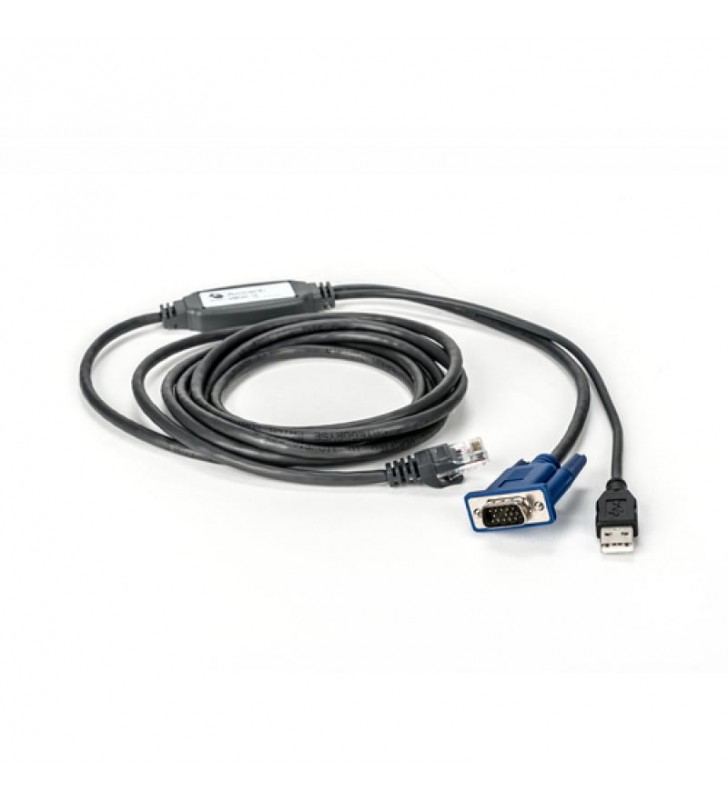 Vertiv avocent usb integrated access cable, 10 ft. with usb type a, hd-15-male, rj-45-male connectors (usbiac-10)