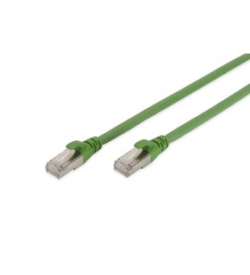 Cat 6a s/ftp patchcord pur(tpu)/length 5.00 m color green