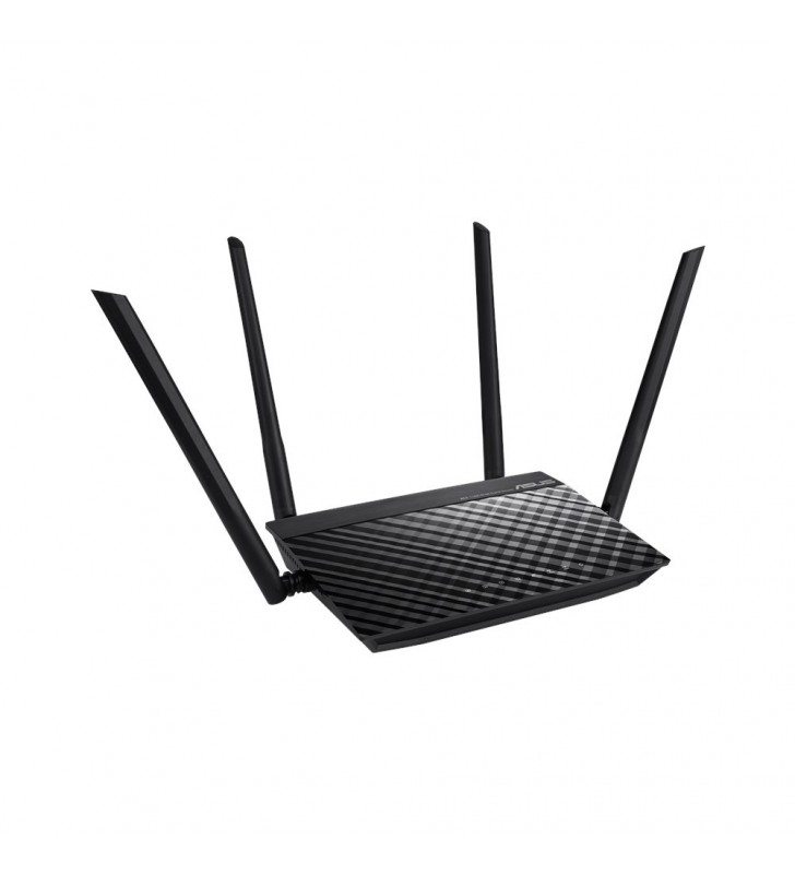 Asus rt-ac51 router wireless bandă dublă (2.4 ghz/ 5 ghz) fast ethernet negru