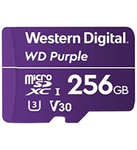 Western digital flash card 256gb purple uhs3 microsd wdd256g1p0a