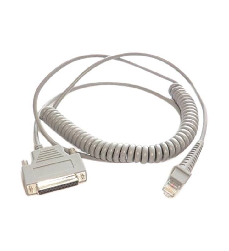 Cable, rs-232, 25p, female, coiled, cab-363 (power available on pin 9 of the connector or through external power supply), 6 ft.