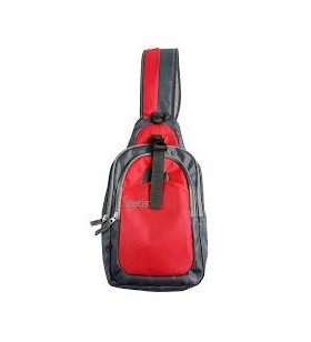 Rucsac spacer sling, nylon,1 bretea, 2 compartimente frontale,1 compartiment lateral, 18x7x35cm, water resistant, red, "spb-sli