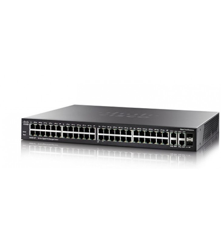 Cisco sg350-52p 52-port gigabit/poe managed switch in